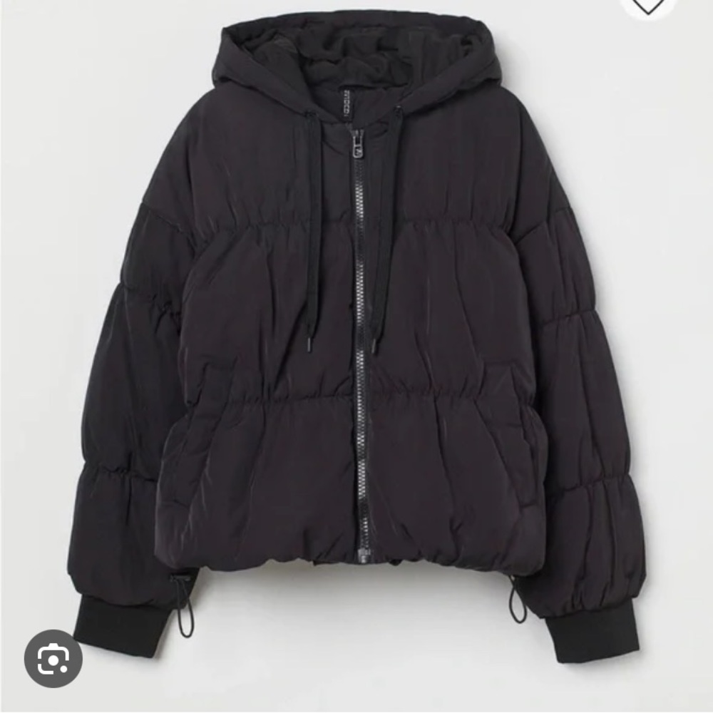 Black Hooded Puffer Jacket